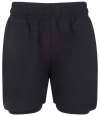 TL617 Tombo Kids Double Layer Sports Shorts Black colour image